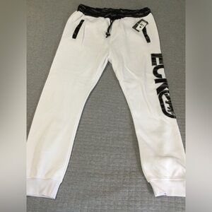 Ecko Unlimited White and Black Sweatpants Size XL